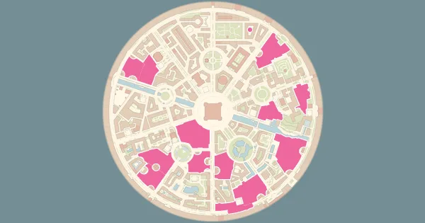 Map of where to find Bunnelby in Pokémon Legends: Z-A (Lumiose City)