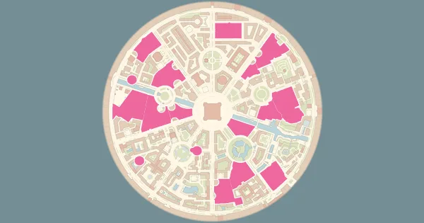 Map of where to find Gastly in Pokémon Legends: Z-A (Lumiose City)