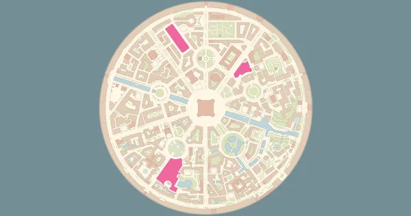 Map of where to find Pidgeot in Pokémon Legends: Z-A (Lumiose City)