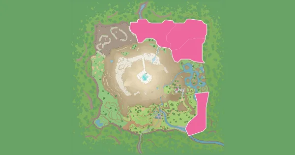 Map of where to find Ariados in Pokémon Scarlet & Violet – The Teal Mask (Kitakami)