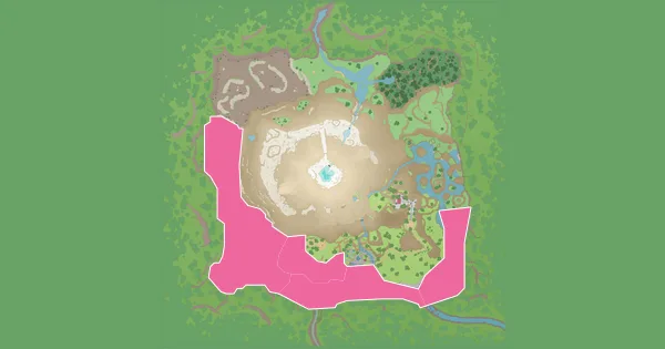 Map of where to find Bellsprout in Pokémon Scarlet & Violet – The Teal Mask (Kitakami)
