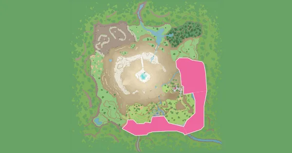 Map of where to find Corphish in Pokémon Scarlet & Violet – The Teal Mask (Kitakami)