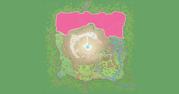 Map of where to find Luxio in Pokémon Scarlet & Violet – The Teal Mask (Kitakami)