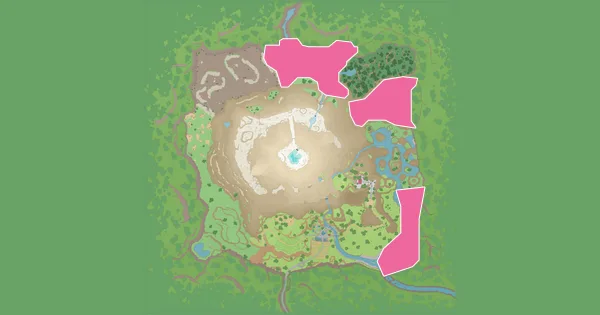 Map of where to find Masquerain in Pokémon Scarlet & Violet – The Teal Mask (Kitakami)