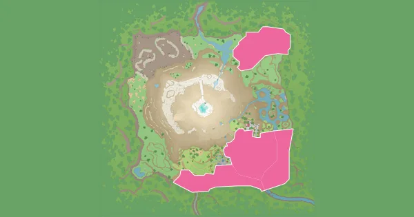 Map of where to find Pachirisu in Pokémon Scarlet & Violet – The Teal Mask (Kitakami)