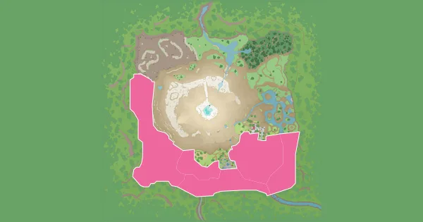 Map of where to find Sentret in Pokémon Scarlet & Violet – The Teal Mask (Kitakami)