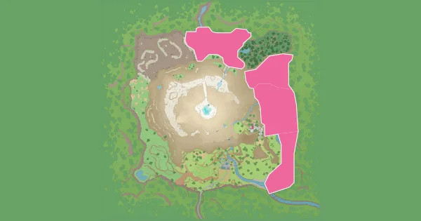 Map of where to find Staraptor in Pokémon Scarlet & Violet – The Teal Mask (Kitakami)