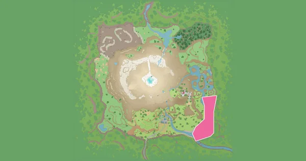 Map of where to find Weepinbell in Pokémon Scarlet & Violet – The Teal Mask (Kitakami)