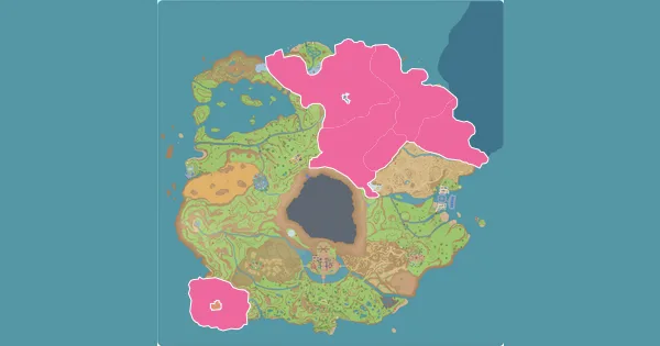Map of where to find Ampharos in Pokémon Scarlet & Violet (Paldea)