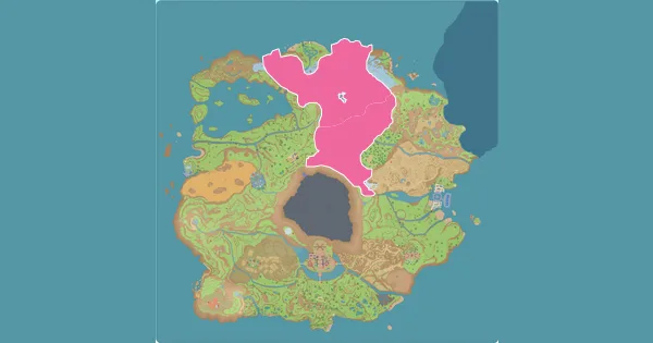 Map of where to find Arctibax in Pokémon Scarlet & Violet (Paldea)