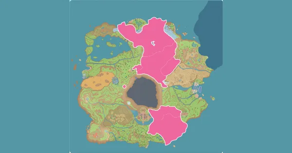 Map of where to find Axew in Pokémon Scarlet & Violet (Paldea)
