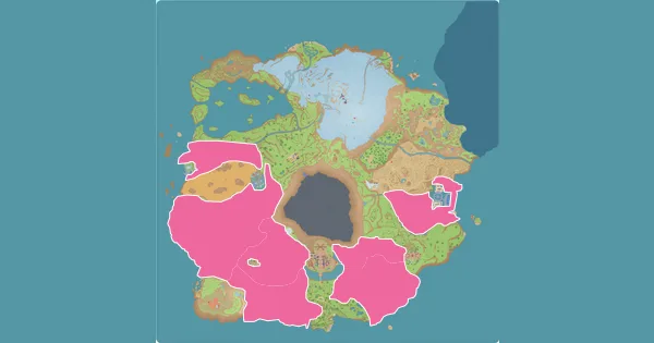 Map of where to find Bronzor in Pokémon Scarlet & Violet (Paldea)