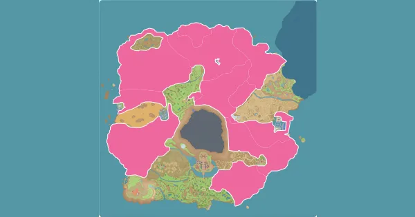 Map of where to find Crabrawler in Pokémon Scarlet & Violet (Paldea)