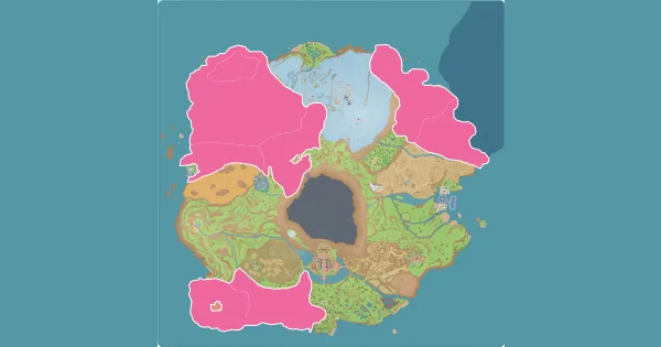 Map of where to find Dratini in Pokémon Scarlet & Violet (Paldea)