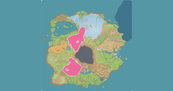 Map of where to find Eevee in Pokémon Scarlet & Violet (Paldea)