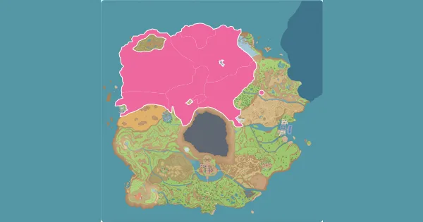 Map of where to find Espeon in Pokémon Scarlet & Violet (Paldea)