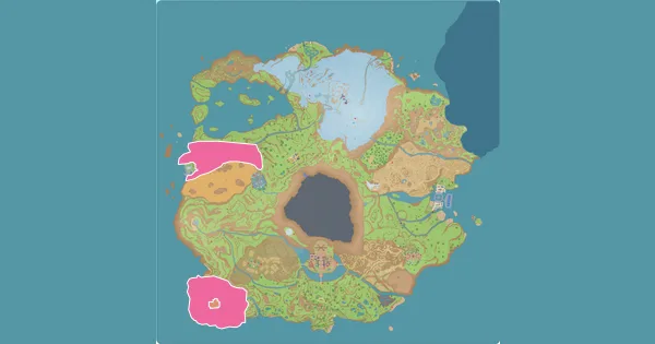 Map of where to find Flaaffy in Pokémon Scarlet & Violet (Paldea)