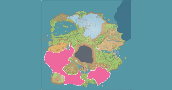 Map of where to find Flabébé in Pokémon Scarlet & Violet (Paldea)