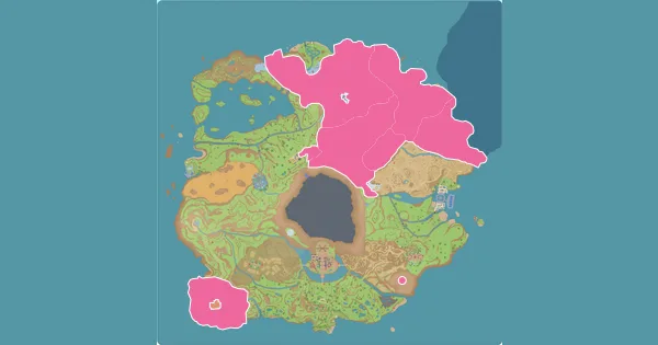 Map of where to find Flareon in Pokémon Scarlet & Violet (Paldea)