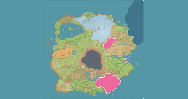 Map of where to find Fomantis in Pokémon Scarlet & Violet (Paldea)