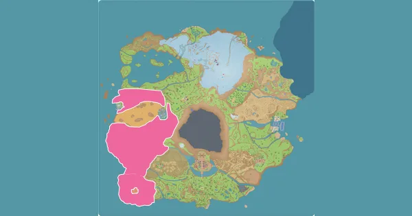 Map of where to find Gible in Pokémon Scarlet & Violet (Paldea)