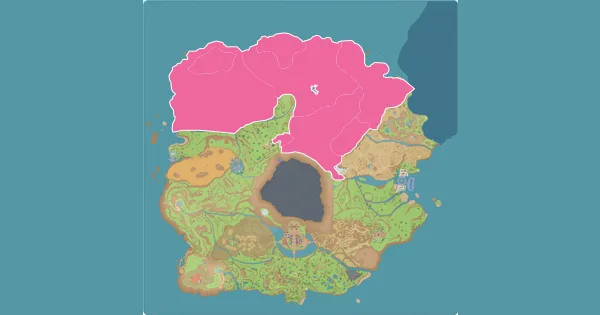 Map of where to find Glaceon in Pokémon Scarlet & Violet (Paldea)