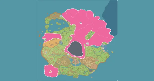 Map of where to find Glimmet in Pokémon Scarlet & Violet (Paldea)