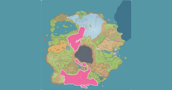 Map of where to find Hatenna in Pokémon Scarlet & Violet (Paldea)