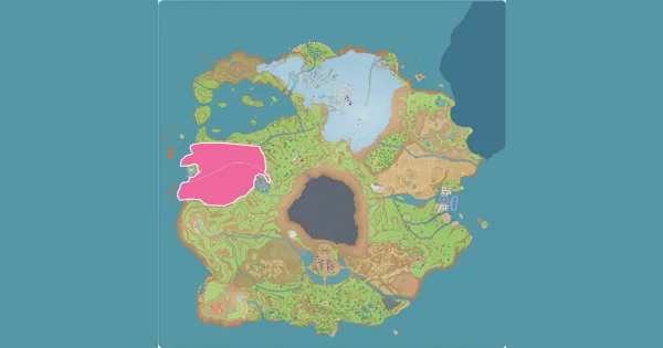 Map of where to find Larvesta in Pokémon Scarlet & Violet (Paldea)