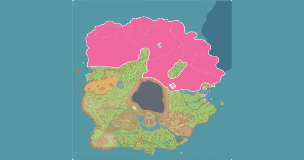 Map of where to find Lurantis in Pokémon Scarlet & Violet (Paldea)
