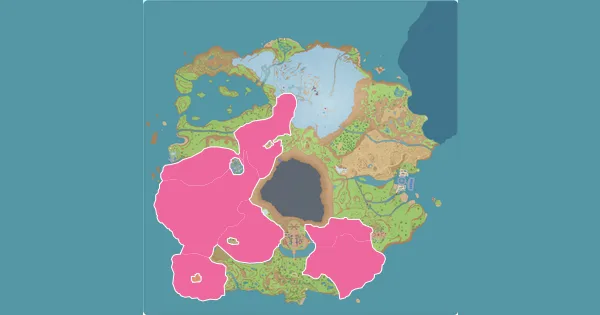 Map of where to find Mankey in Pokémon Scarlet & Violet (Paldea)