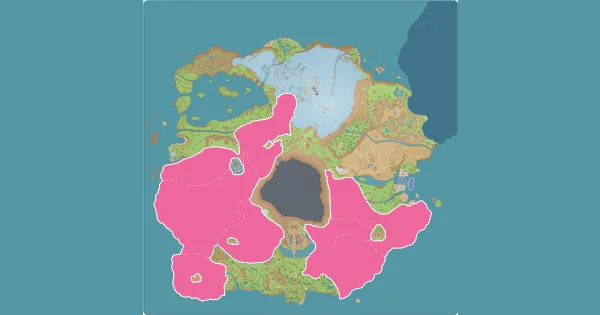 Map of where to find Nymble in Pokémon Scarlet & Violet (Paldea)