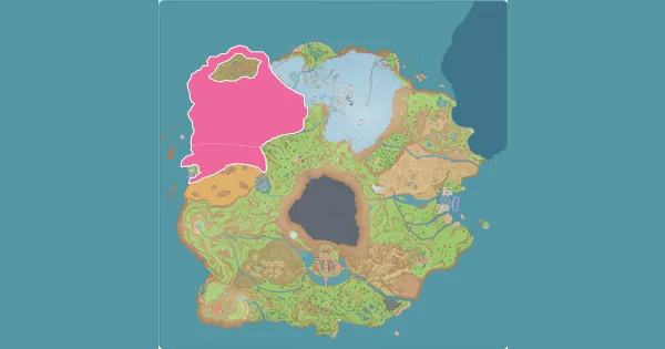 Map of where to find Palossand in Pokémon Scarlet & Violet (Paldea)