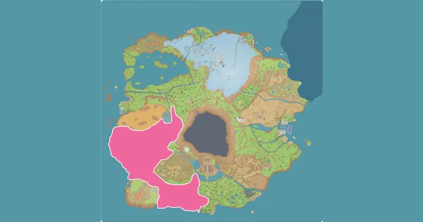 Map of where to find Petilil in Pokémon Scarlet & Violet (Paldea)