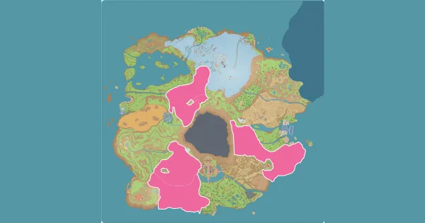 Map of where to find Pikachu in Pokémon Scarlet & Violet (Paldea)