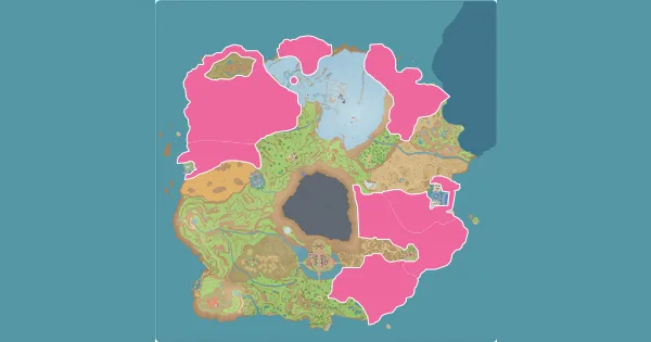 Map of where to find Pincurchin in Pokémon Scarlet & Violet (Paldea)