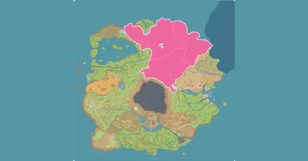 Map of where to find Pyroar in Pokémon Scarlet & Violet (Paldea)