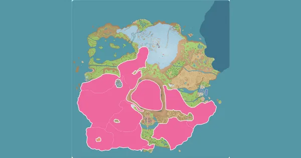 Map of where to find Rockruff in Pokémon Scarlet & Violet (Paldea)