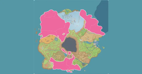 Map of where to find Scyther in Pokémon Scarlet & Violet (Paldea)
