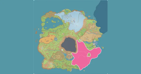 Map of where to find Shinx in Pokémon Scarlet & Violet (Paldea)
