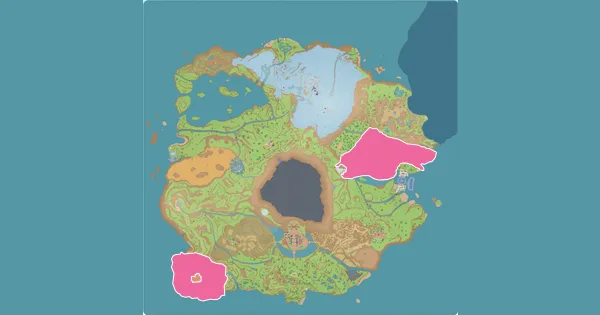 Map of where to find Sinistea in Pokémon Scarlet & Violet (Paldea)