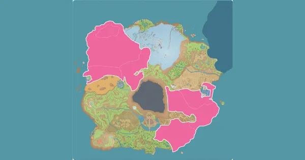 Map of where to find Slowpoke in Pokémon Scarlet & Violet (Paldea)