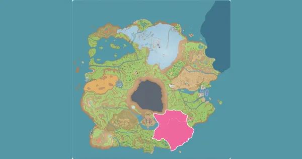 Map of where to find Stantler in Pokémon Scarlet & Violet (Paldea)