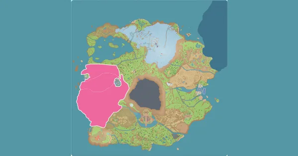 Map of where to find Stonjourner in Pokémon Scarlet & Violet (Paldea)