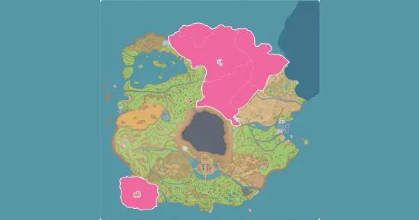 Map of where to find Sunflora in Pokémon Scarlet & Violet (Paldea)