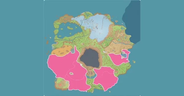 Map of where to find Tinkatink in Pokémon Scarlet & Violet (Paldea)