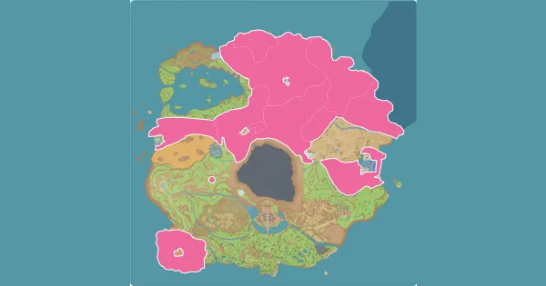 Map of where to find Tinkatuff in Pokémon Scarlet & Violet (Paldea)