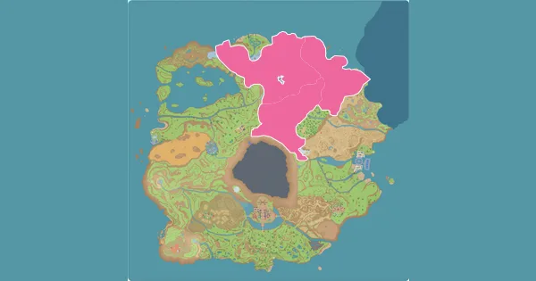 Map of where to find Weavile in Pokémon Scarlet & Violet (Paldea)