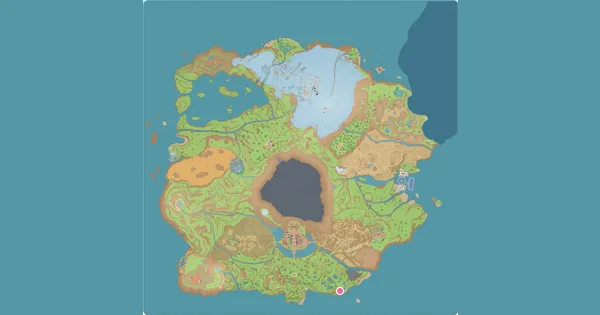 Map of where to find Wo-Chien in Pokémon Scarlet & Violet (Paldea)