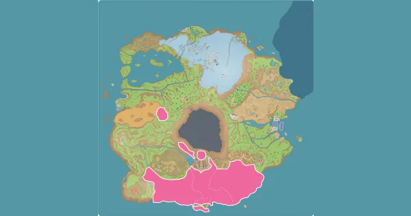 Map of where to find Wooper in Pokémon Scarlet & Violet (Paldea)